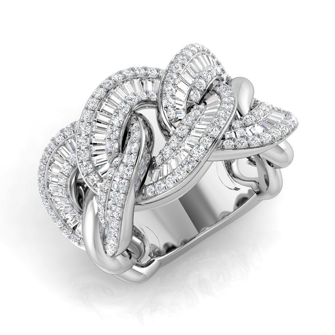 Fancy Diamond Ring 1.3ct – SR3252 – 18k White Gold