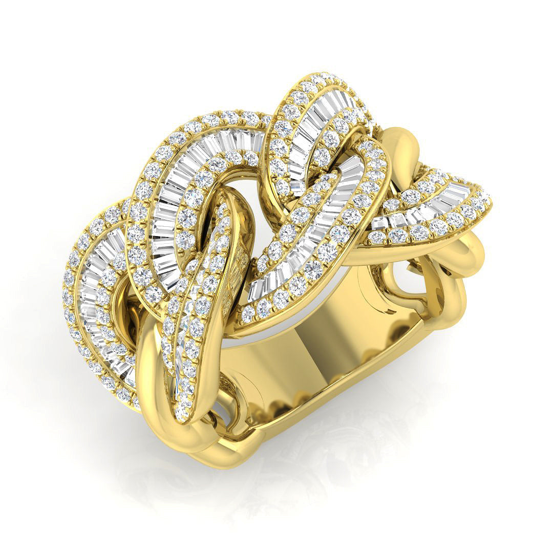 Fancy Diamond Ring 1.3ct – SR3252 – 18k Yellow Gold