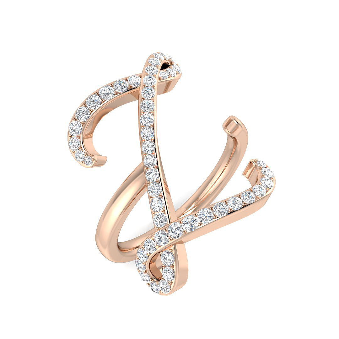 Initials Diamond Ring 0.5ct – SR3260-Z – 18k Rose Gold