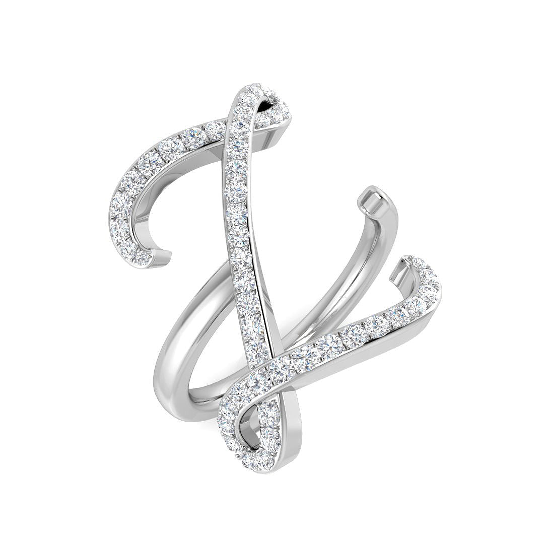 Initials Diamond Ring 0.5ct – SR3260-Z – 18k White Gold