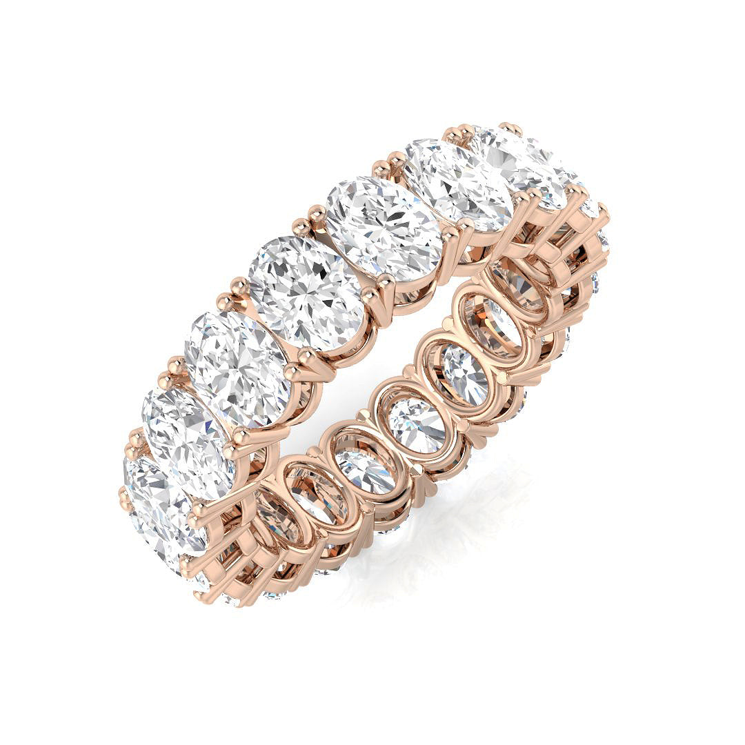 Full Eternity Diamond Ring 5.41ct–6.45ct – SR3262 – 18k Rose Gold