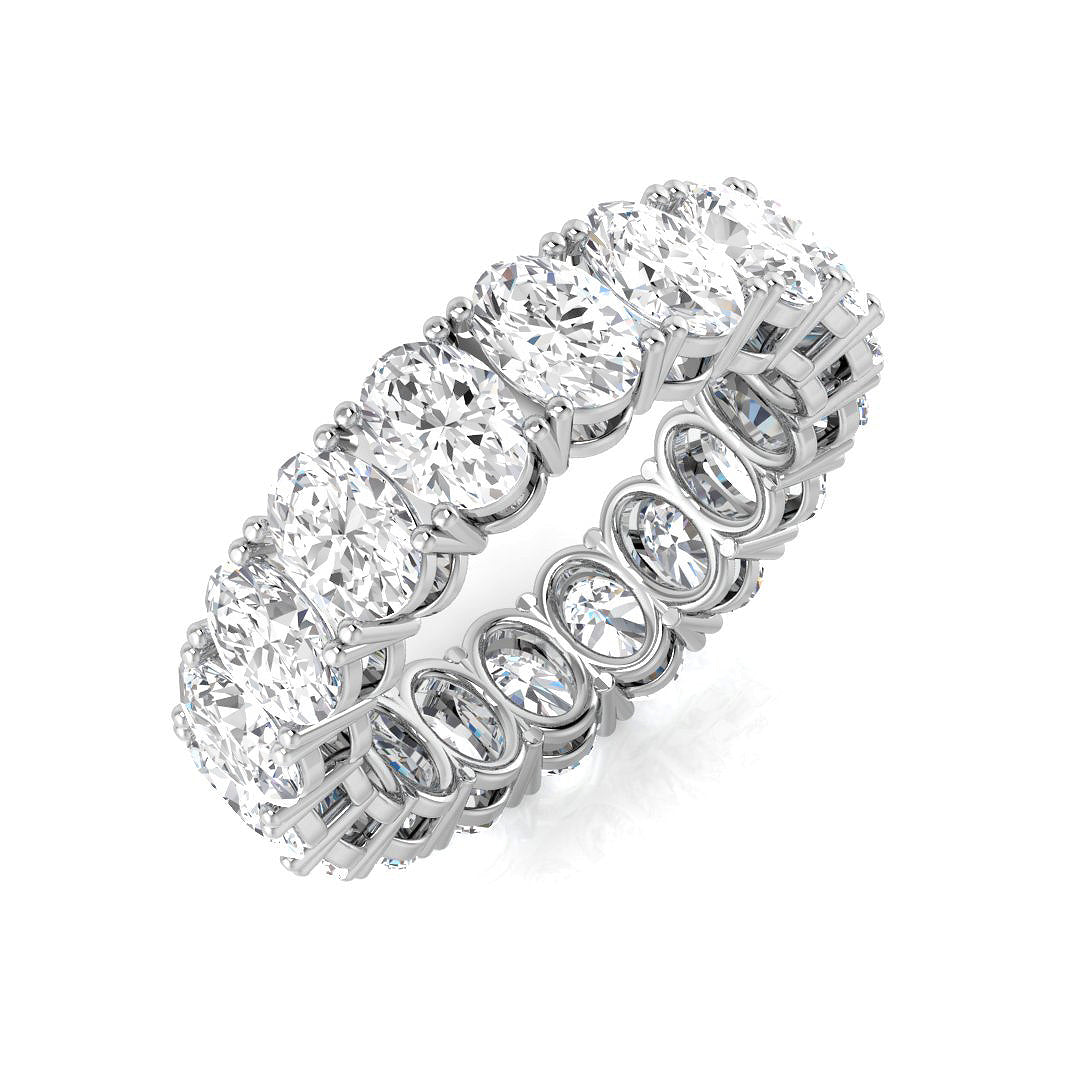 Full Eternity Diamond Ring 5.41ct–6.45ct – SR3262 – 18k White Gold