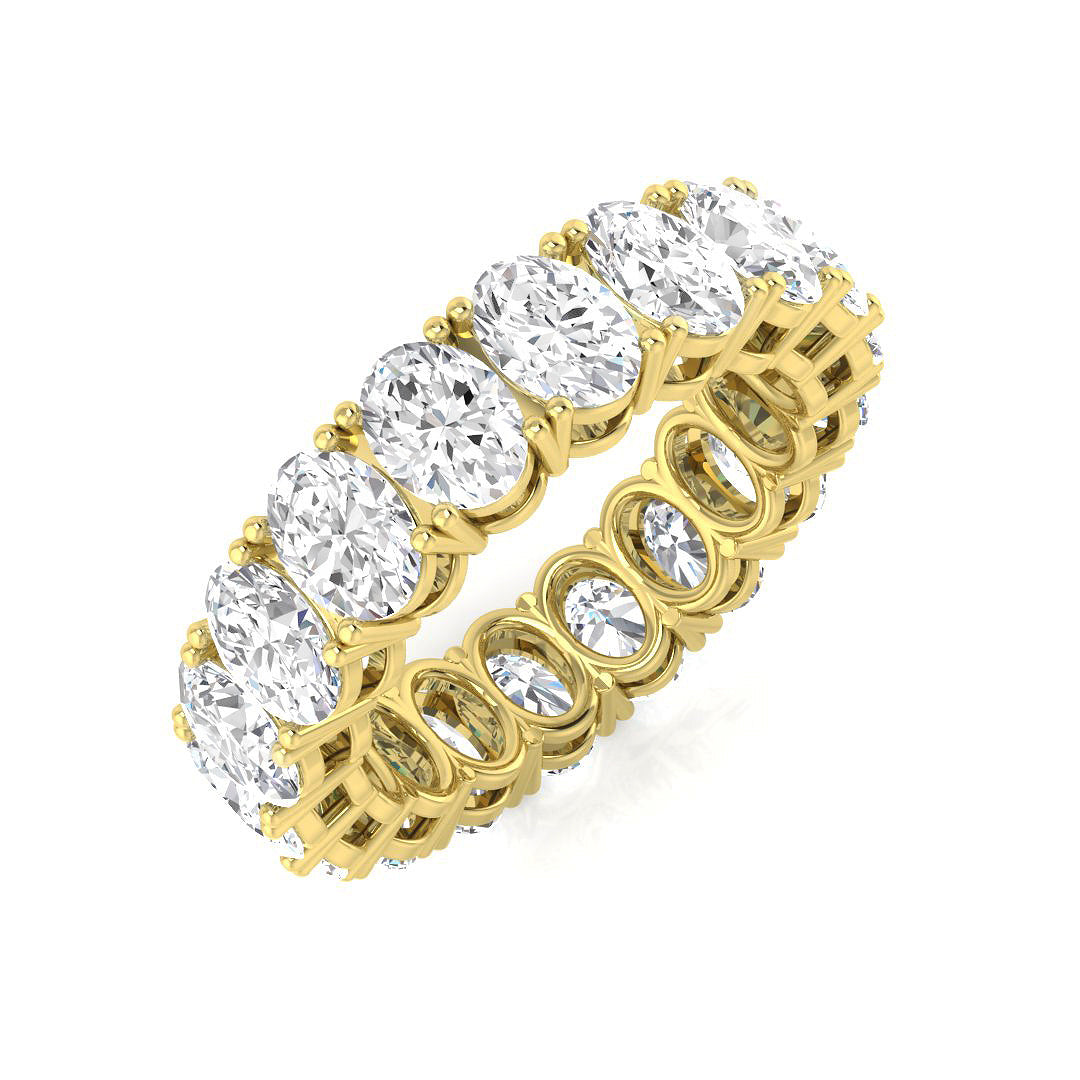 Full Eternity Diamond Ring 5.41ct–6.45ct – SR3262 – 18k Yellow Gold