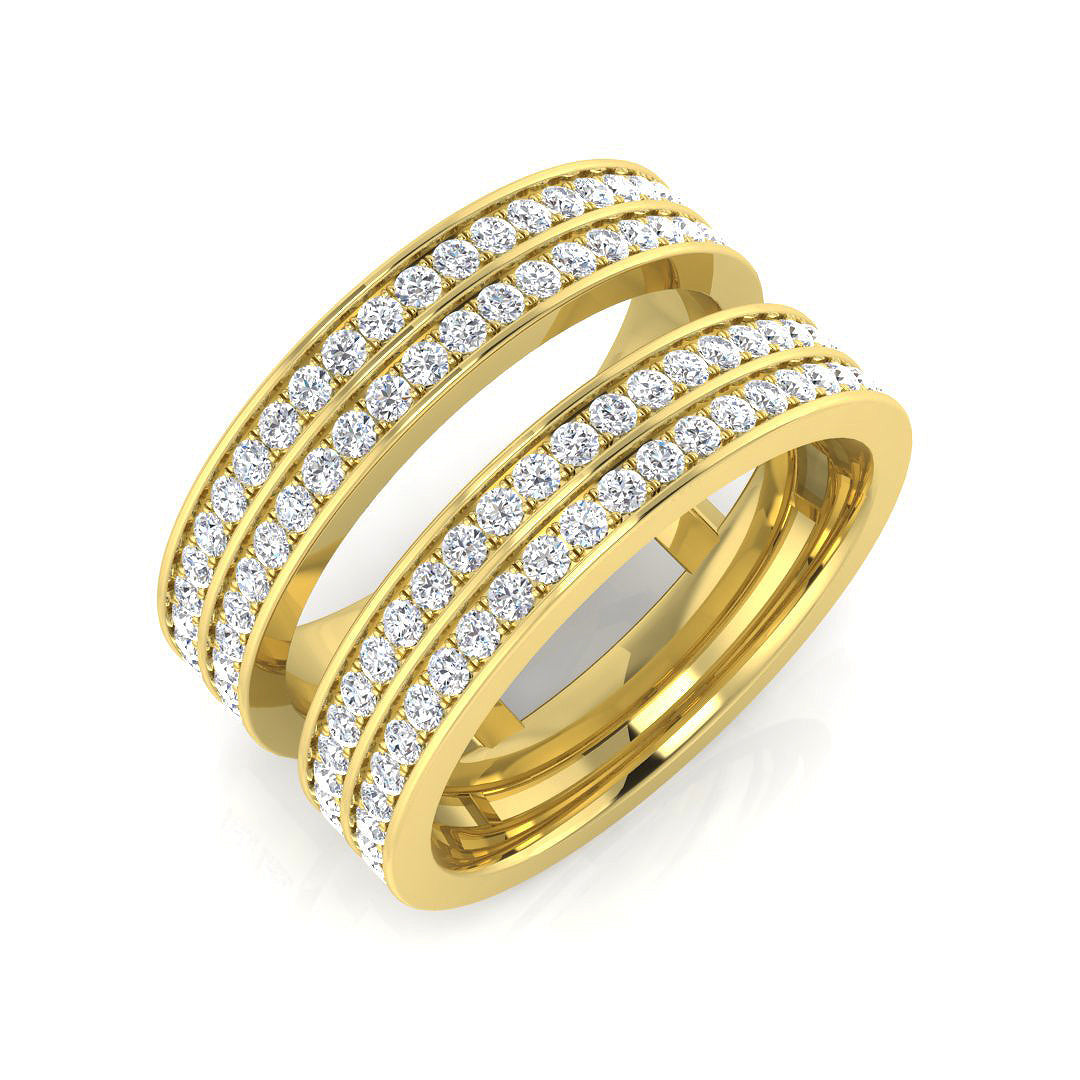 Half Eternity Diamond Ring 0.75ct – SR3267 – 18k Yellow Gold
