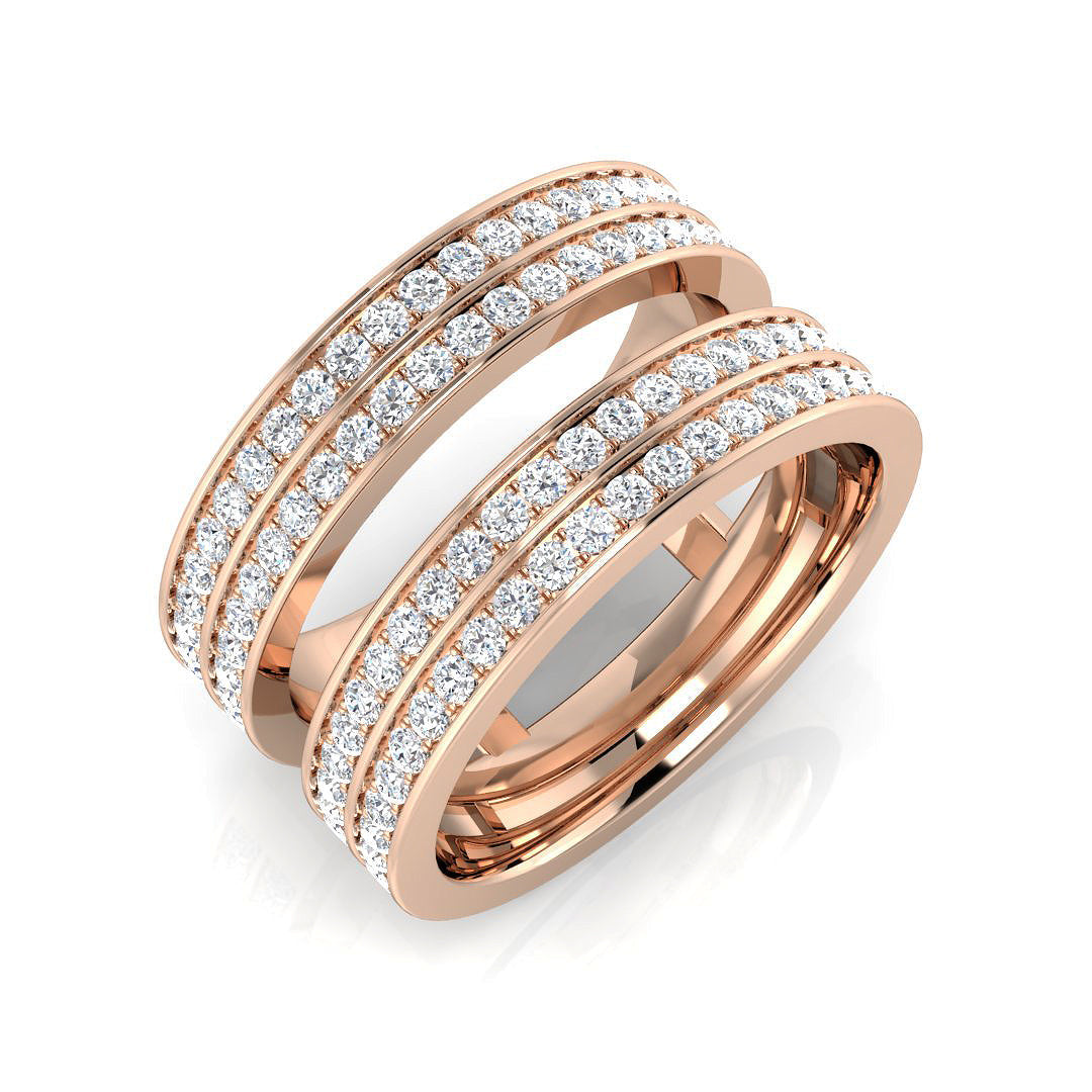 Half Eternity Diamond Ring 0.75ct – SR3267 – 18k Rose Gold