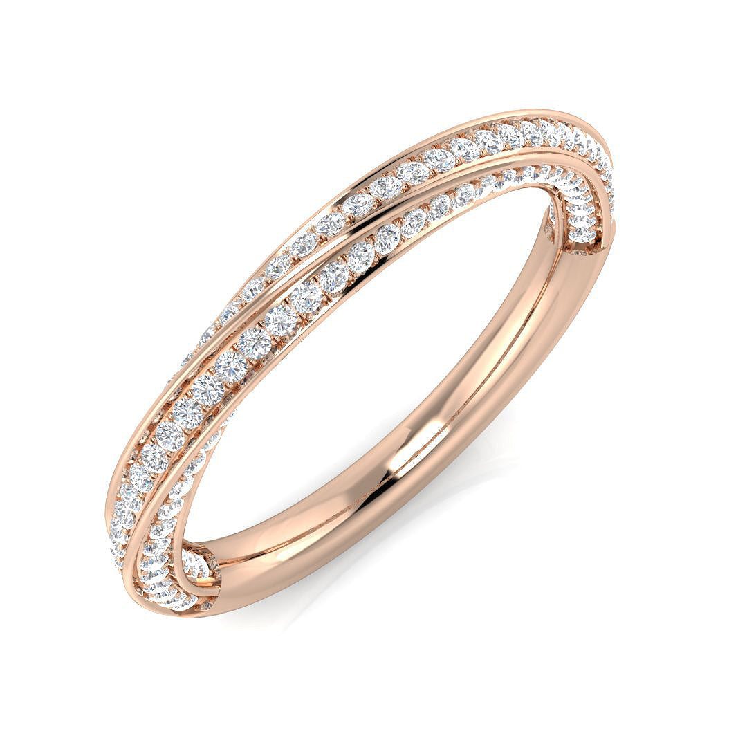 Half Eternity Diamond Ring 0.35ct–0.75ct – SR3280 – 18k Rose Gold