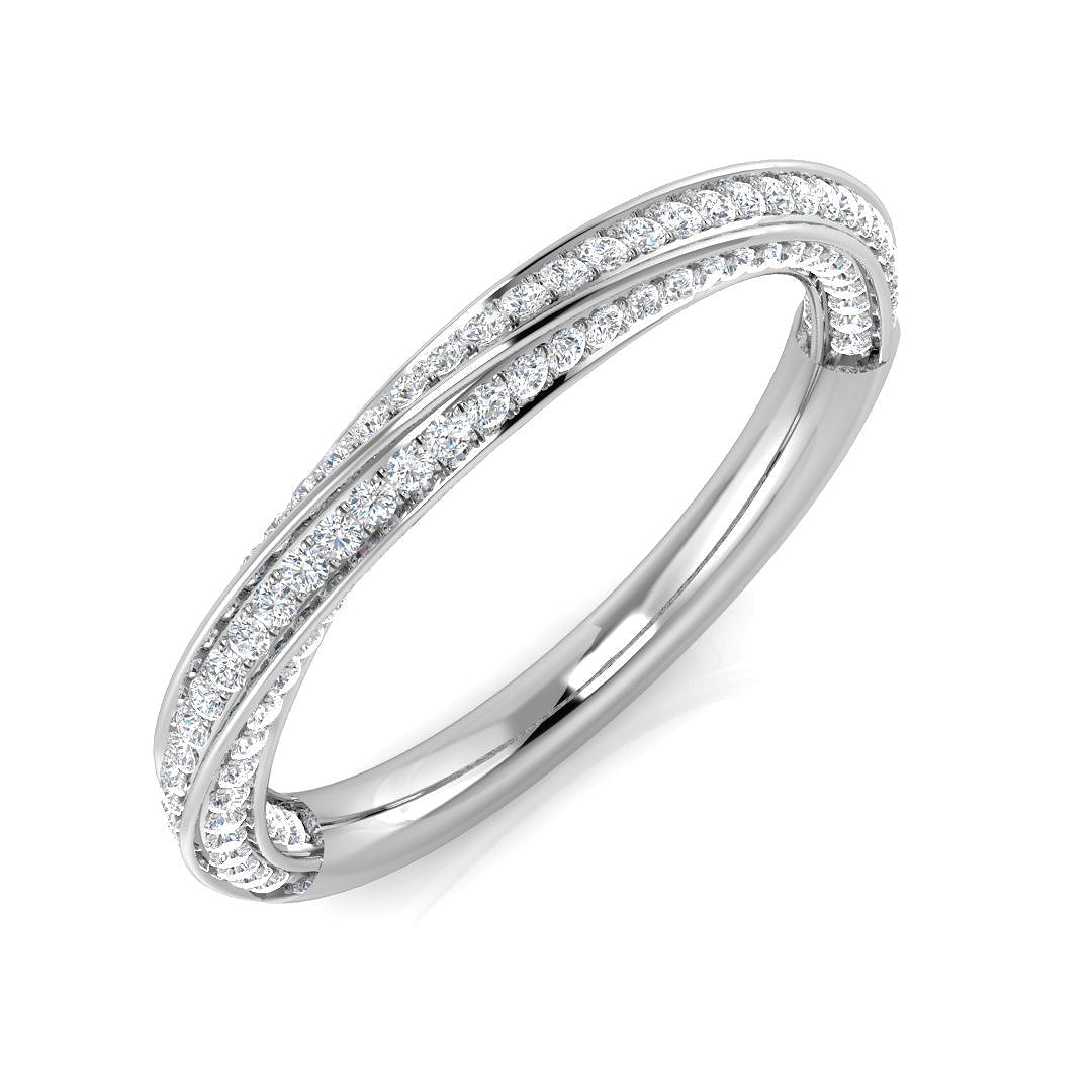 Half Eternity Diamond Ring 0.35ct–0.75ct – SR3280 – 18k White Gold