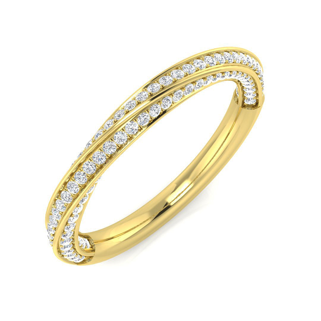 Half Eternity Diamond Ring 0.35ct–0.75ct – SR3280 – 18k Yellow Gold