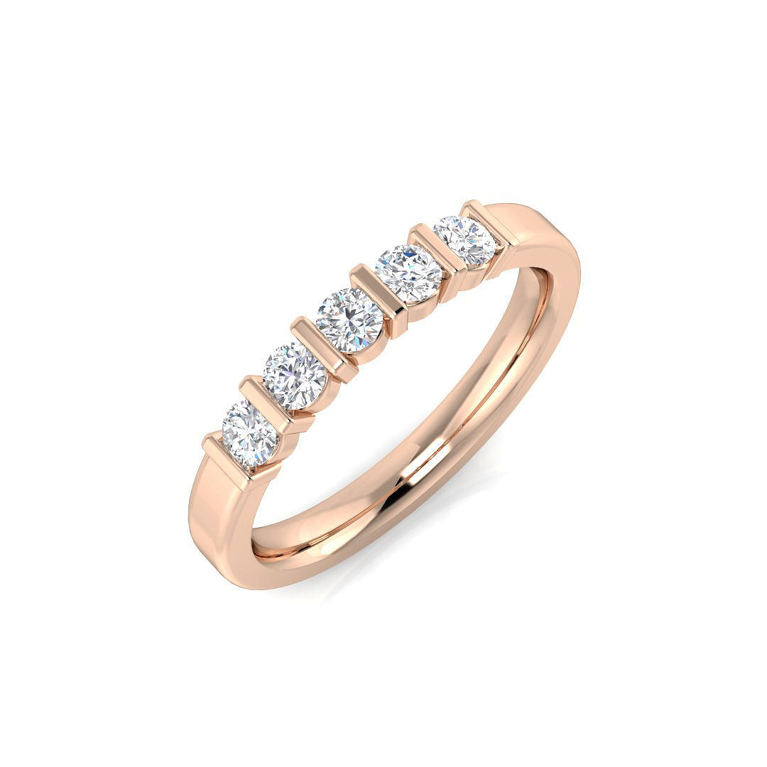 Half Eternity Diamond Ring 0.32ct – SR3299 – 18k Rose Gold