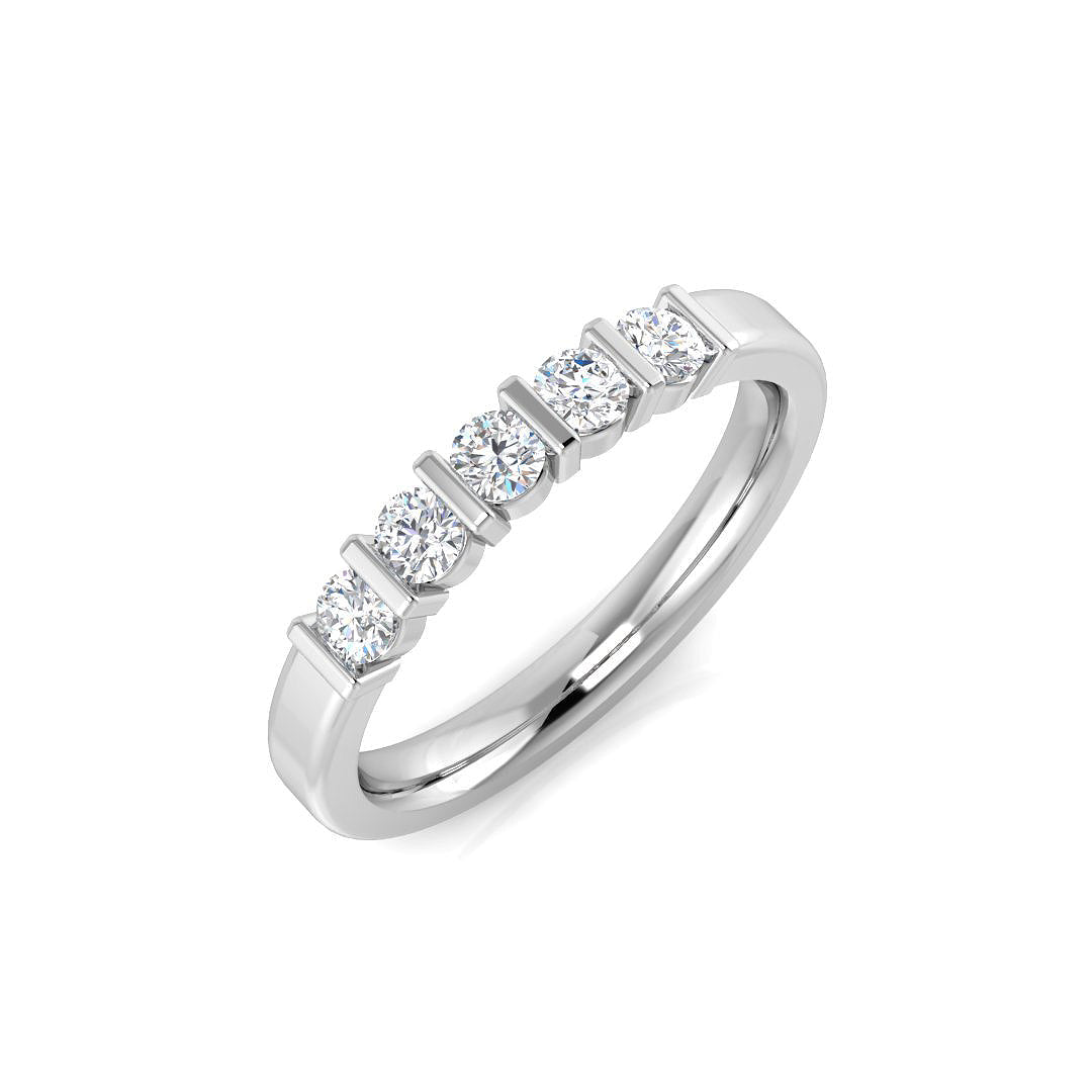 Half Eternity Diamond Ring 0.32ct – SR3299 – 18k White Gold