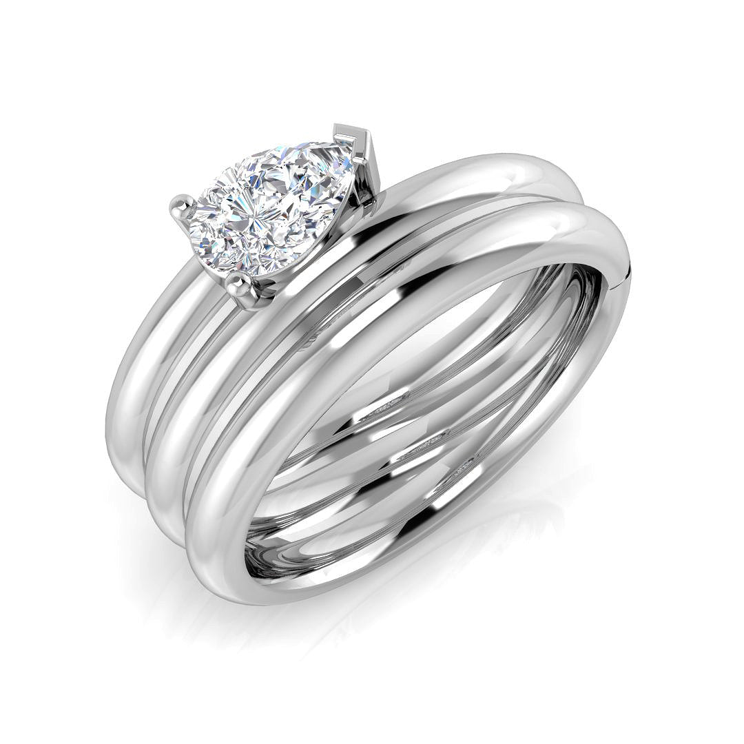 Engagement Diamond Ring 0.4ct–0.5ct – SR3311 – 18k White Gold
