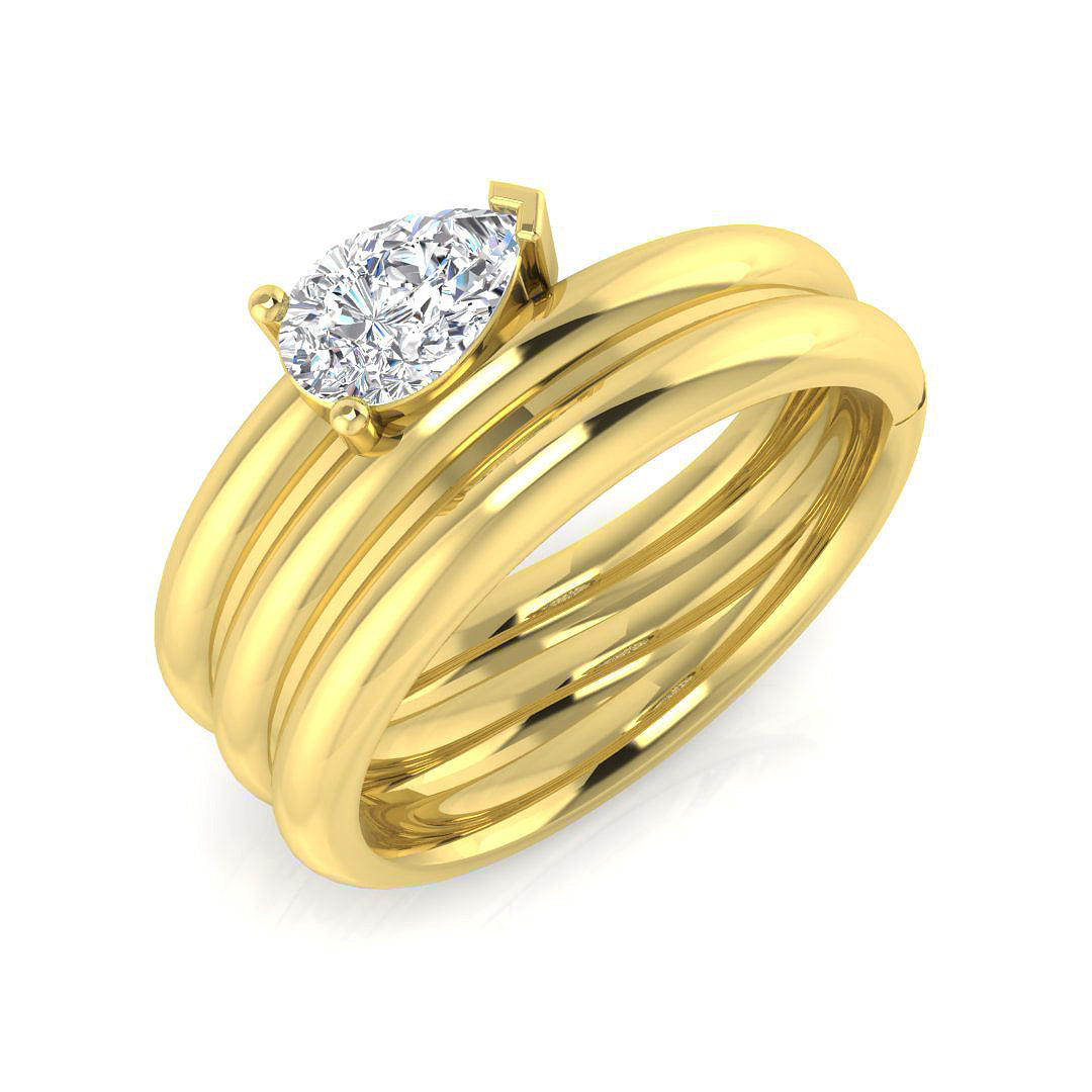Engagement Diamond Ring 0.4ct–0.5ct – SR3311 – 18k Yellow Gold