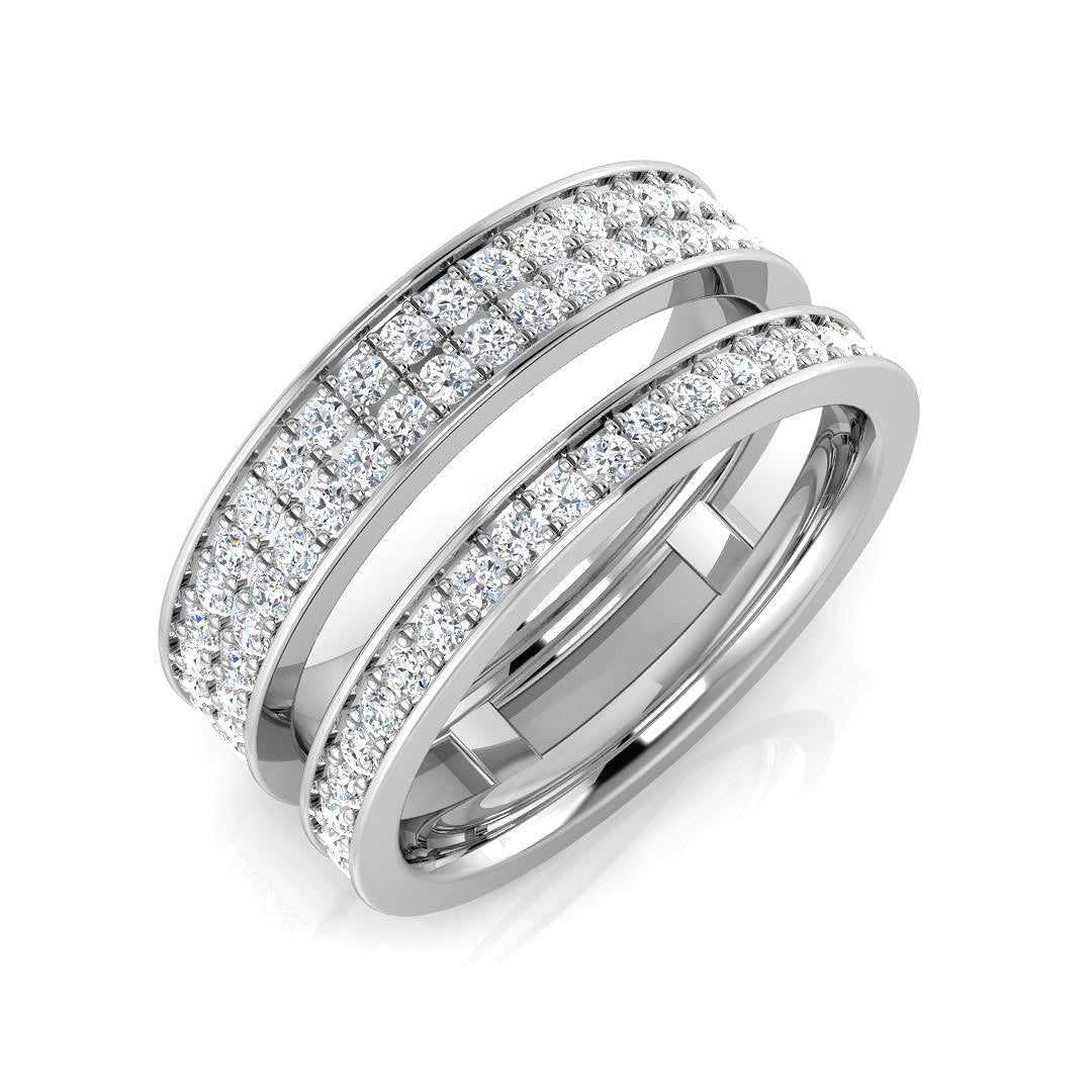 Half Eternity Diamond Ring 0.84ct – SR3313 – 18k White Gold