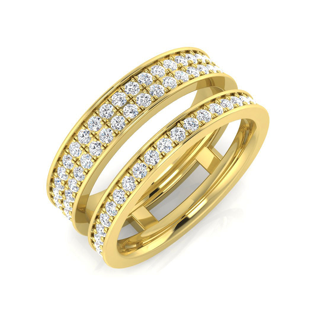 Half Eternity Diamond Ring 0.84ct – SR3313 – 18k Yellow Gold