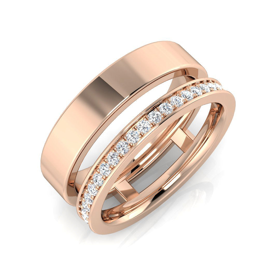 Half Eternity Diamond Ring 0.24ct – SR3314 – 18k Rose Gold