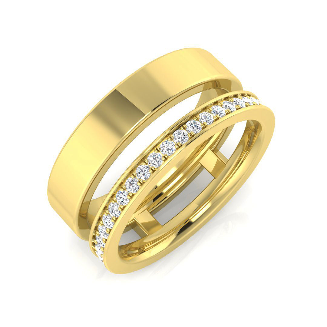 Half Eternity Diamond Ring 0.24ct – SR3314 – 18k Yellow Gold