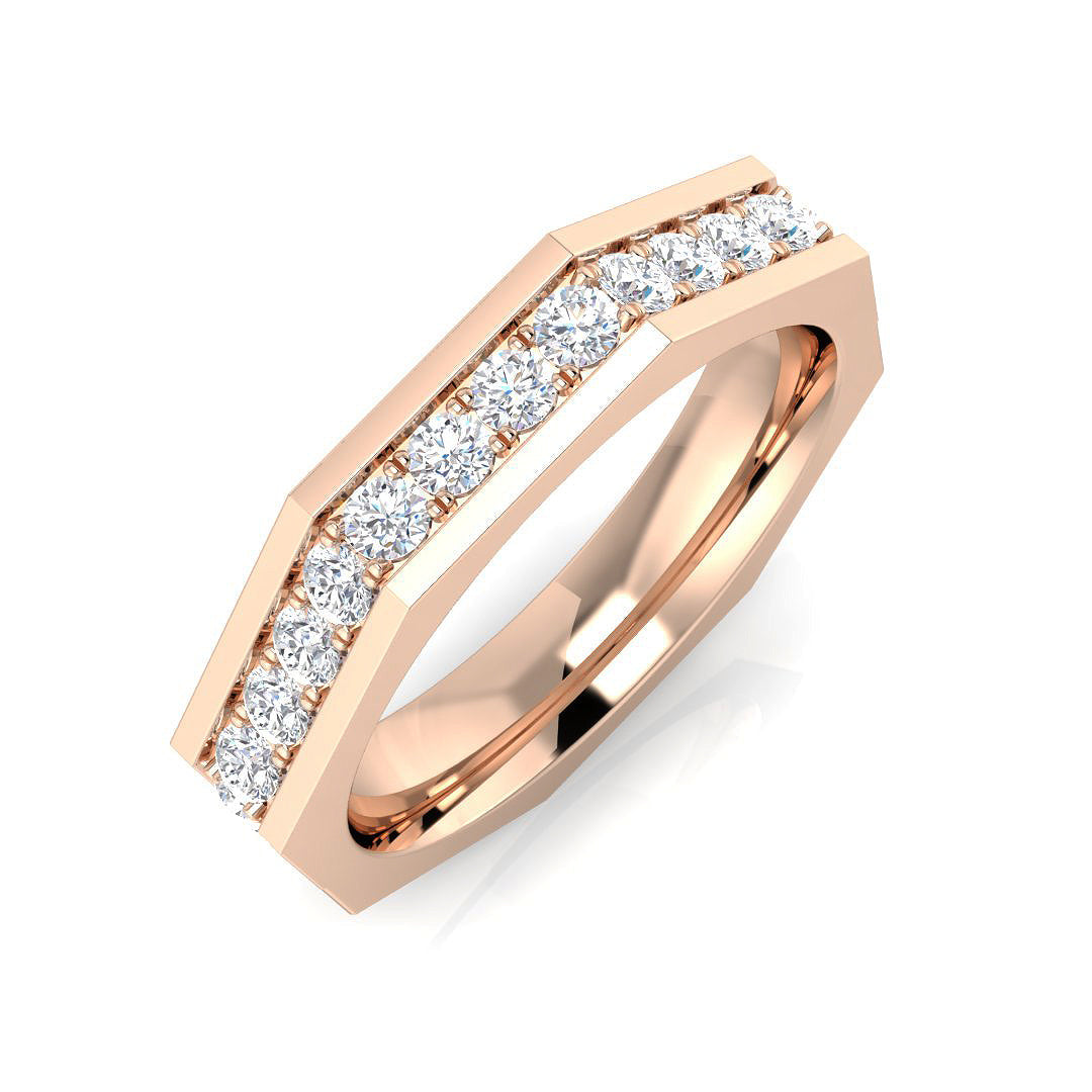 Half Eternity Diamond Ring 0.42ct–0.43ct – SR3355 – 18k Rose Gold