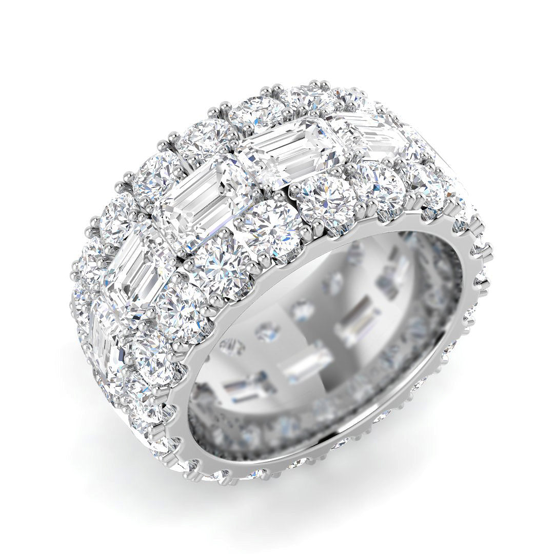 Full Eternity Lab-Grown Diamond Ring 17.07ct – SR3373 – 18k White Gold