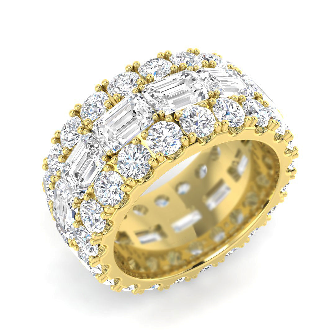 Full Eternity Lab-Grown Diamond Ring 17.07ct – SR3373 – 18k Yellow Gold