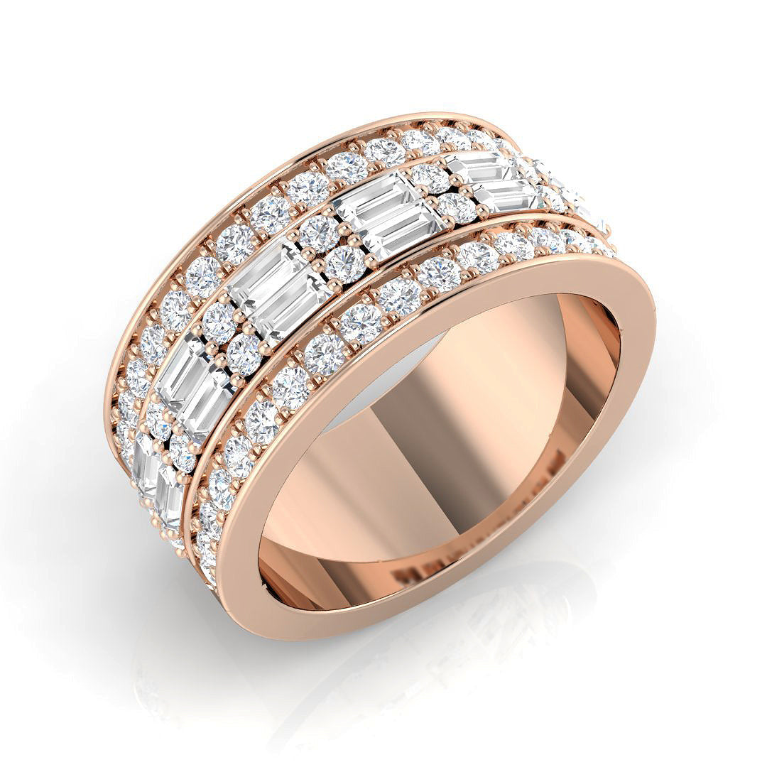 Half Eternity Diamond Ring 1.31ct–1.87ct – SR3382 – 18k Rose Gold