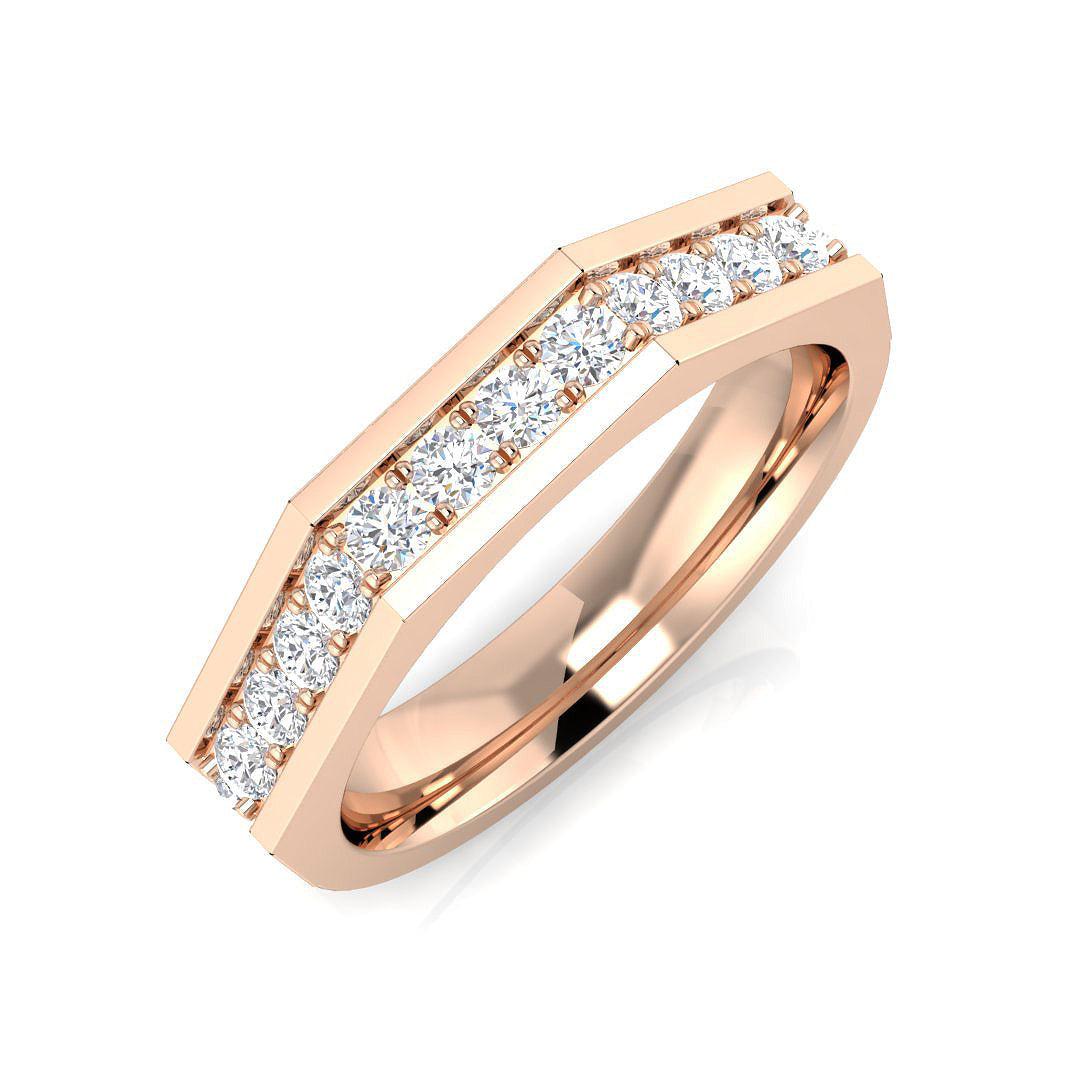 Half Eternity Diamond Ring 0.42ct–0.43ct – SR3355 – 18k Rose Gold