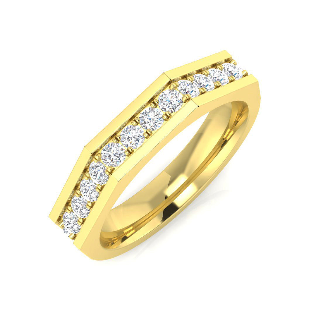 Half Eternity Diamond Ring 0.42ct–0.43ct – SR3355 – 18k Yellow Gold