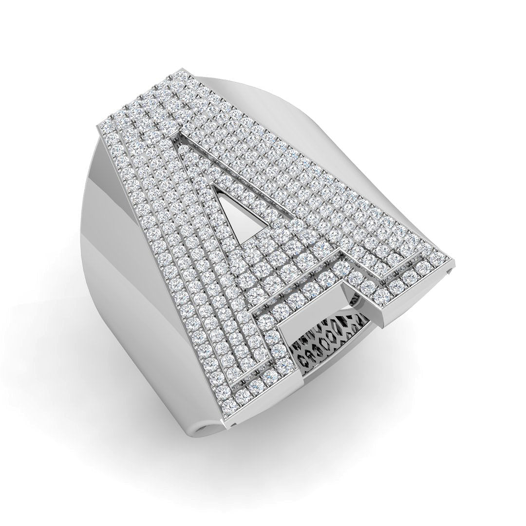 Initials Diamond Ring 1.0ct – SR3392-A – 18k White Gold