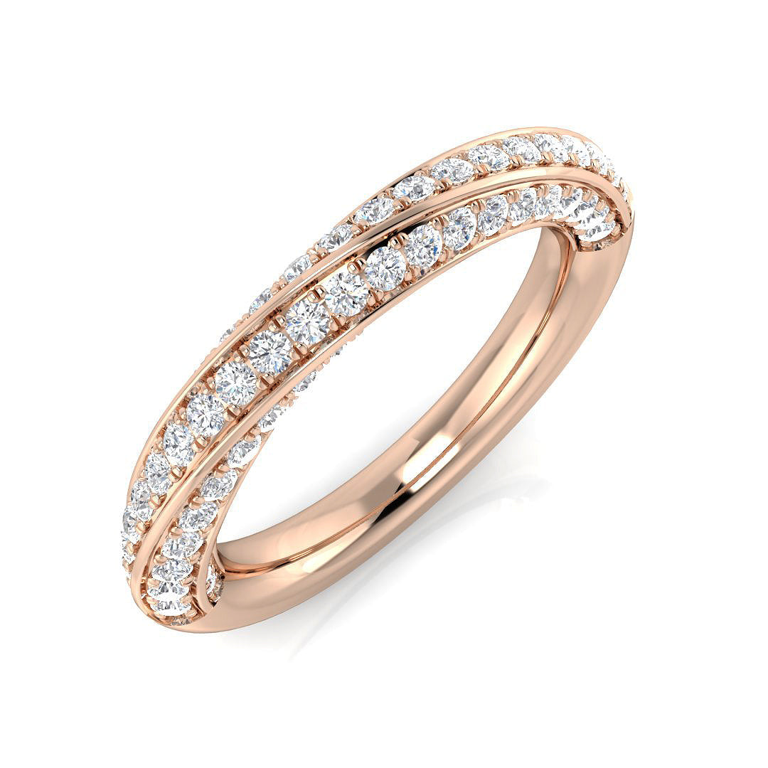 Half Eternity Diamond Ring 0.35ct–0.75ct – SR3280 – 18k Rose Gold