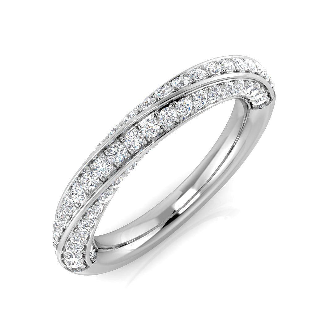Half Eternity Diamond Ring 0.35ct–0.75ct – SR3280 – 18k White Gold