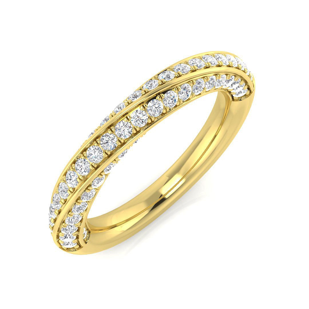 Half Eternity Diamond Ring 0.35ct–0.75ct – SR3280 – 18k Yellow Gold