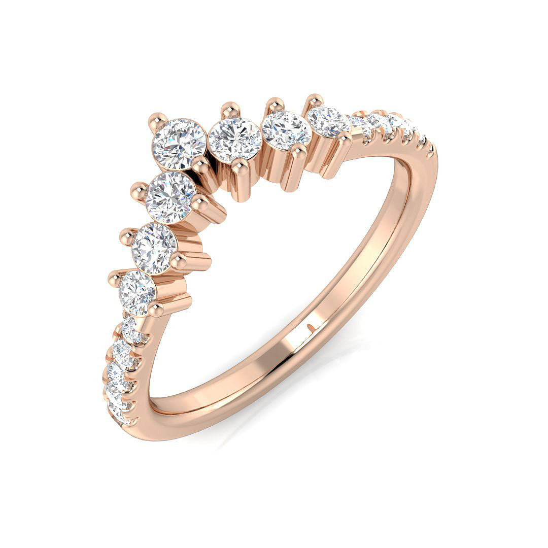 Wishbone Diamond Ring 0.41ct – SR3396 – 18k Rose Gold
