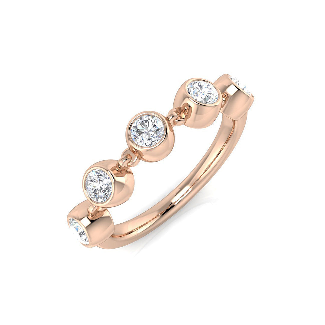 Five Stone Diamond Ring 0.62ct – SR3398 – 18k Rose Gold