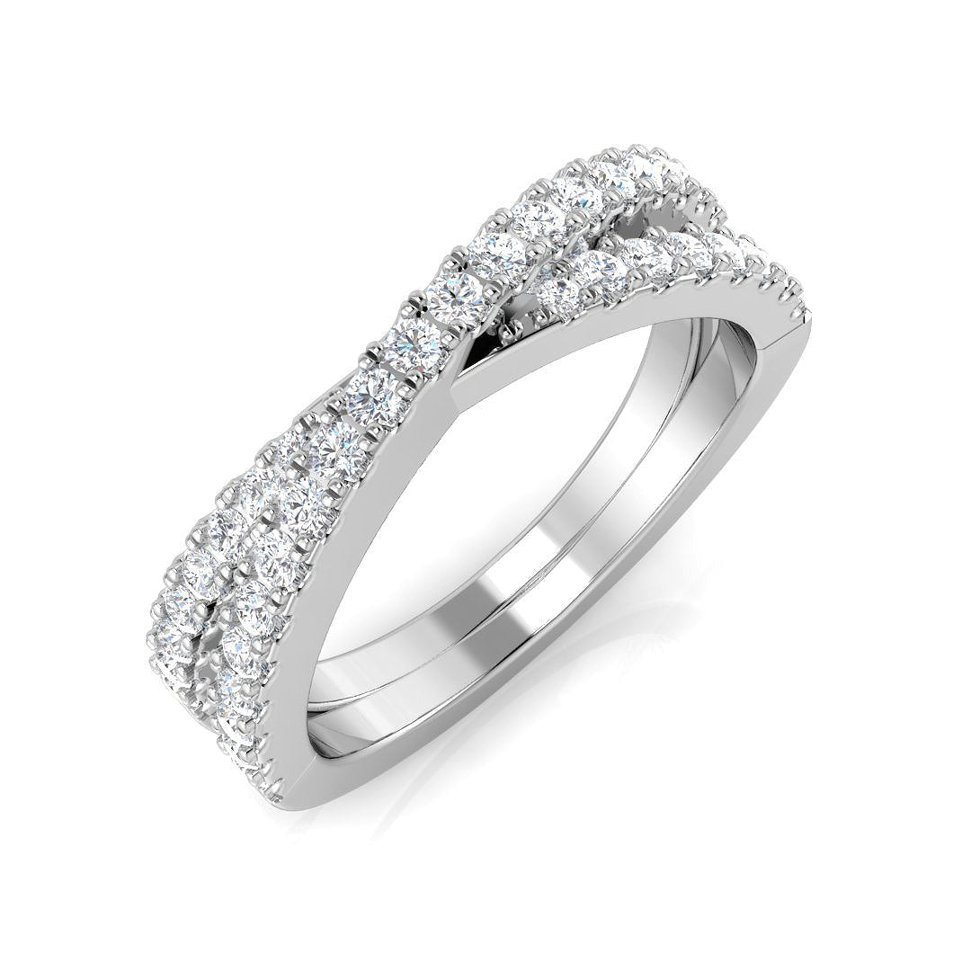 Fancy Diamond Ring 0.48ct–0.9ct – SR3438 – 18k White Gold