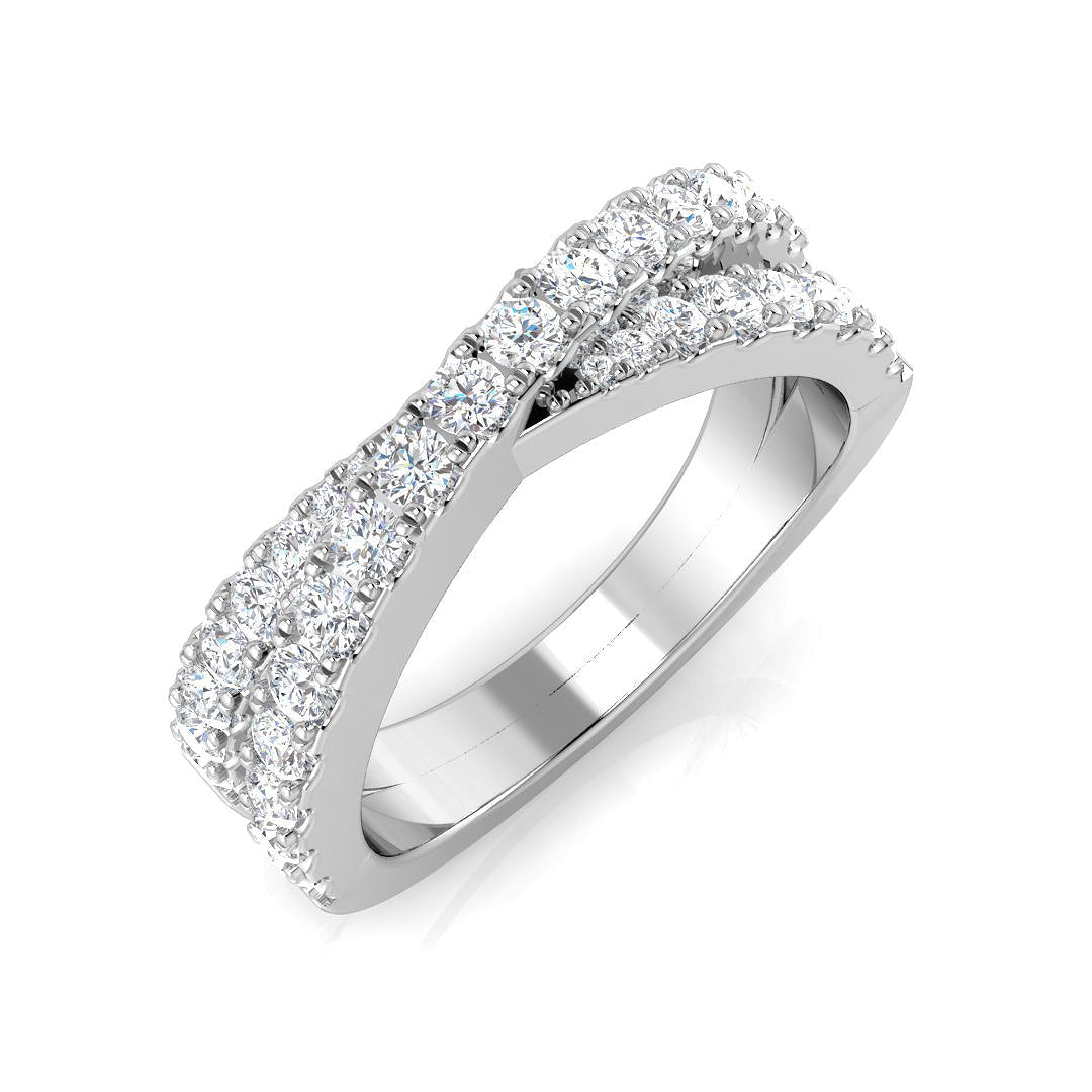 Fancy Diamond Ring 0.48ct–0.9ct – SR3438 – 18k White Gold
