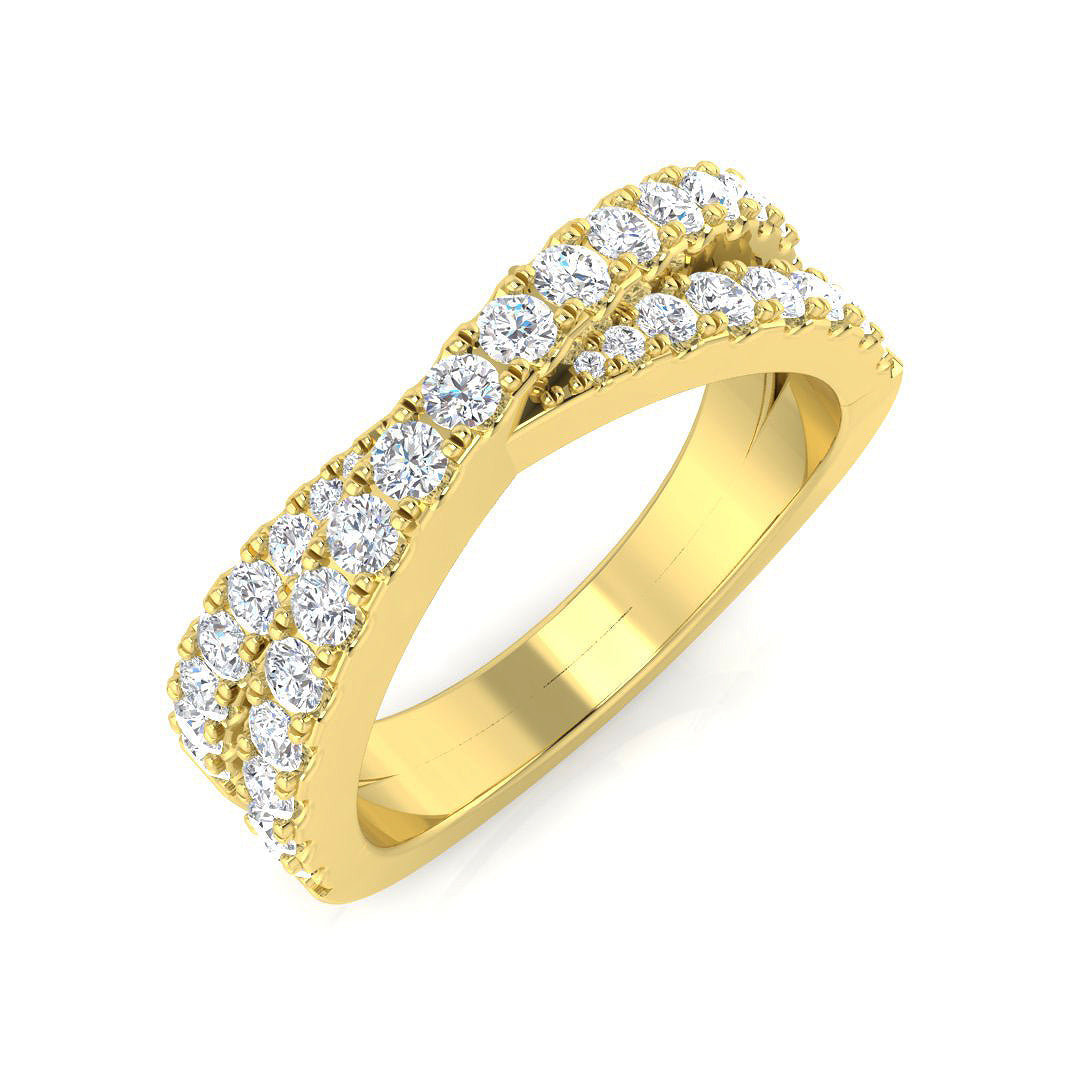 Fancy Diamond Ring 0.48ct–0.9ct – SR3438 – 18k Yellow Gold