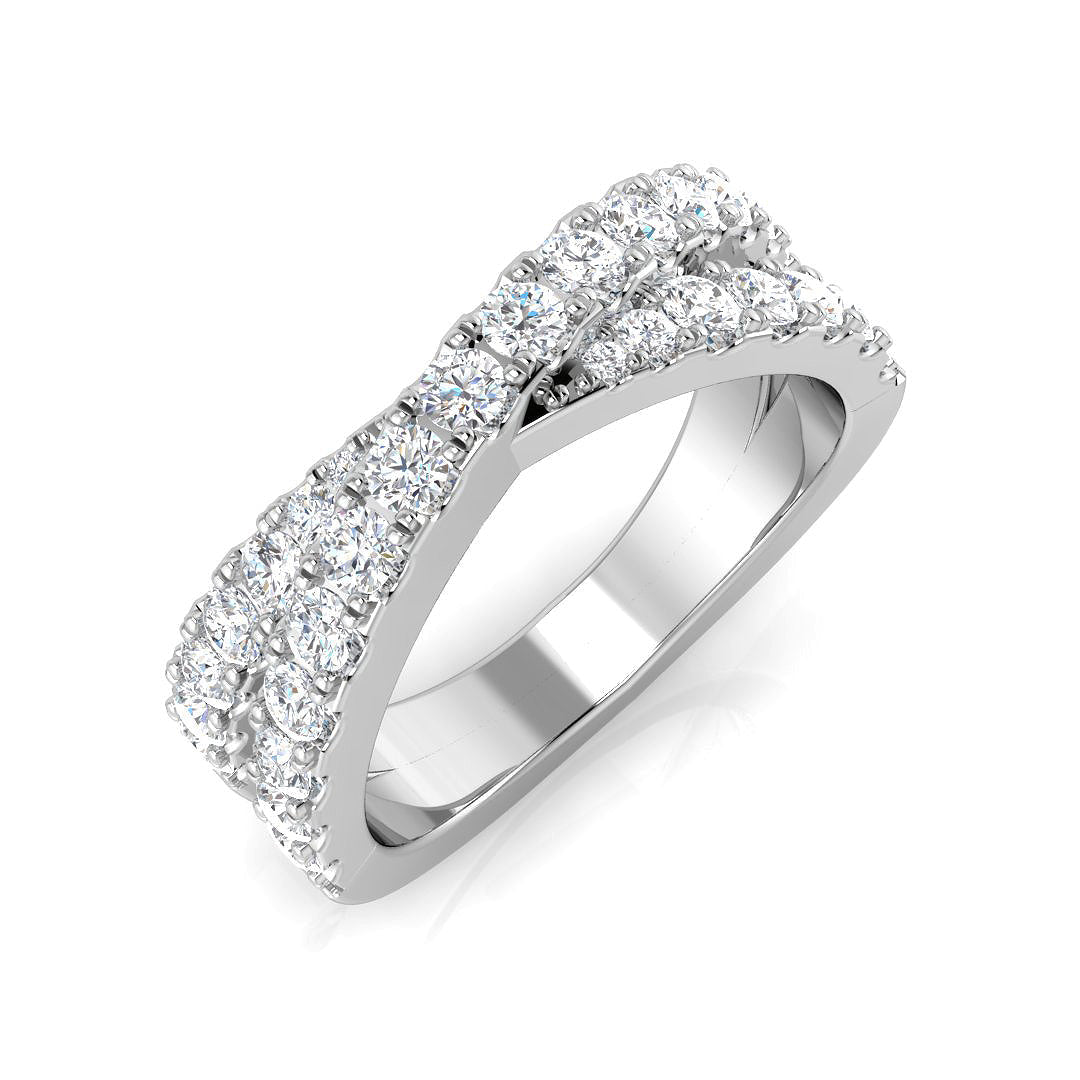 Fancy Diamond Ring 0.48ct–0.9ct – SR3438 – 18k White Gold