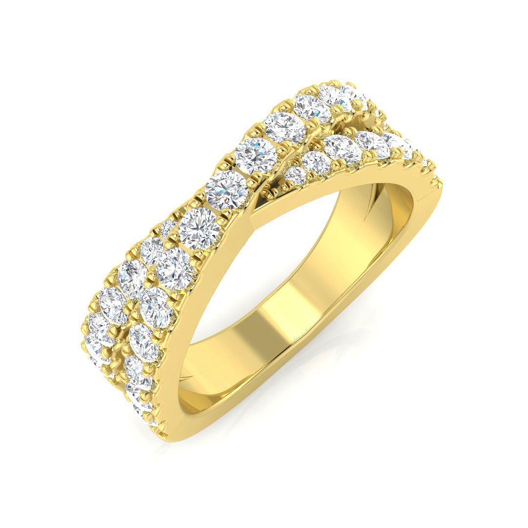 Fancy Diamond Ring 0.48ct–0.9ct – SR3438 – 18k Yellow Gold