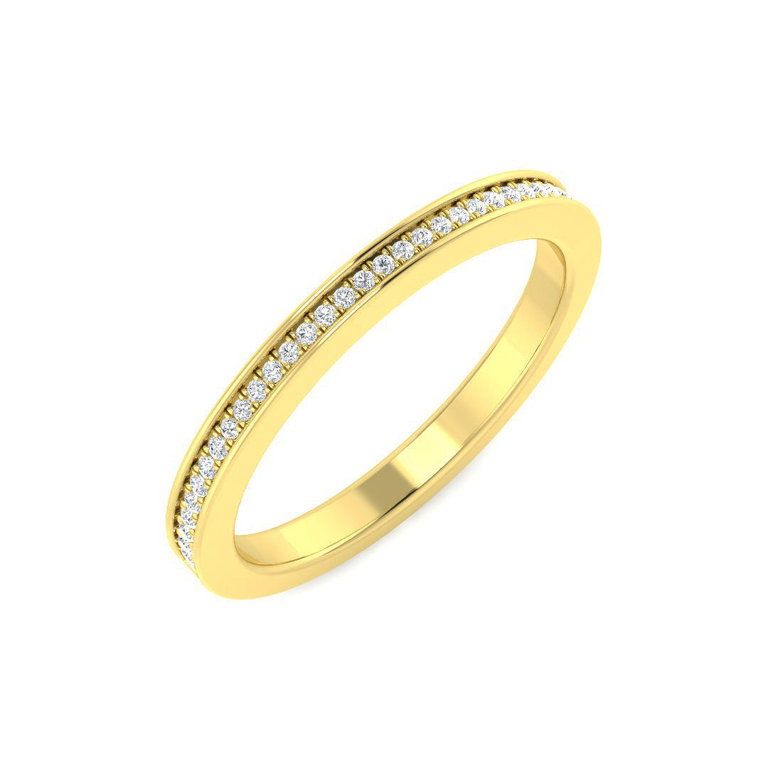 Half Eternity Diamond Ring 0.09ct – SR344A – 18k Yellow Gold