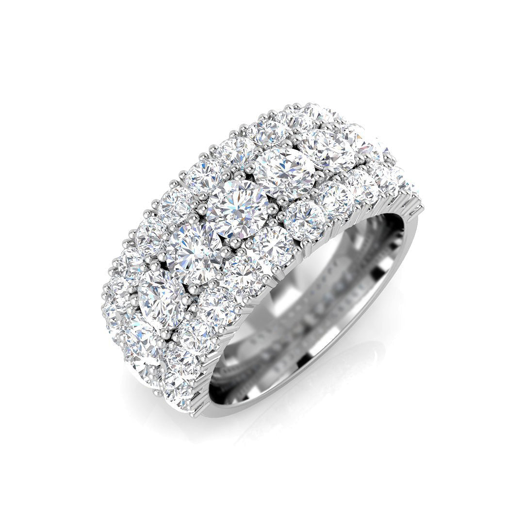 Fancy Diamond Ring 3.76ct – SR3478 – 18k White Gold