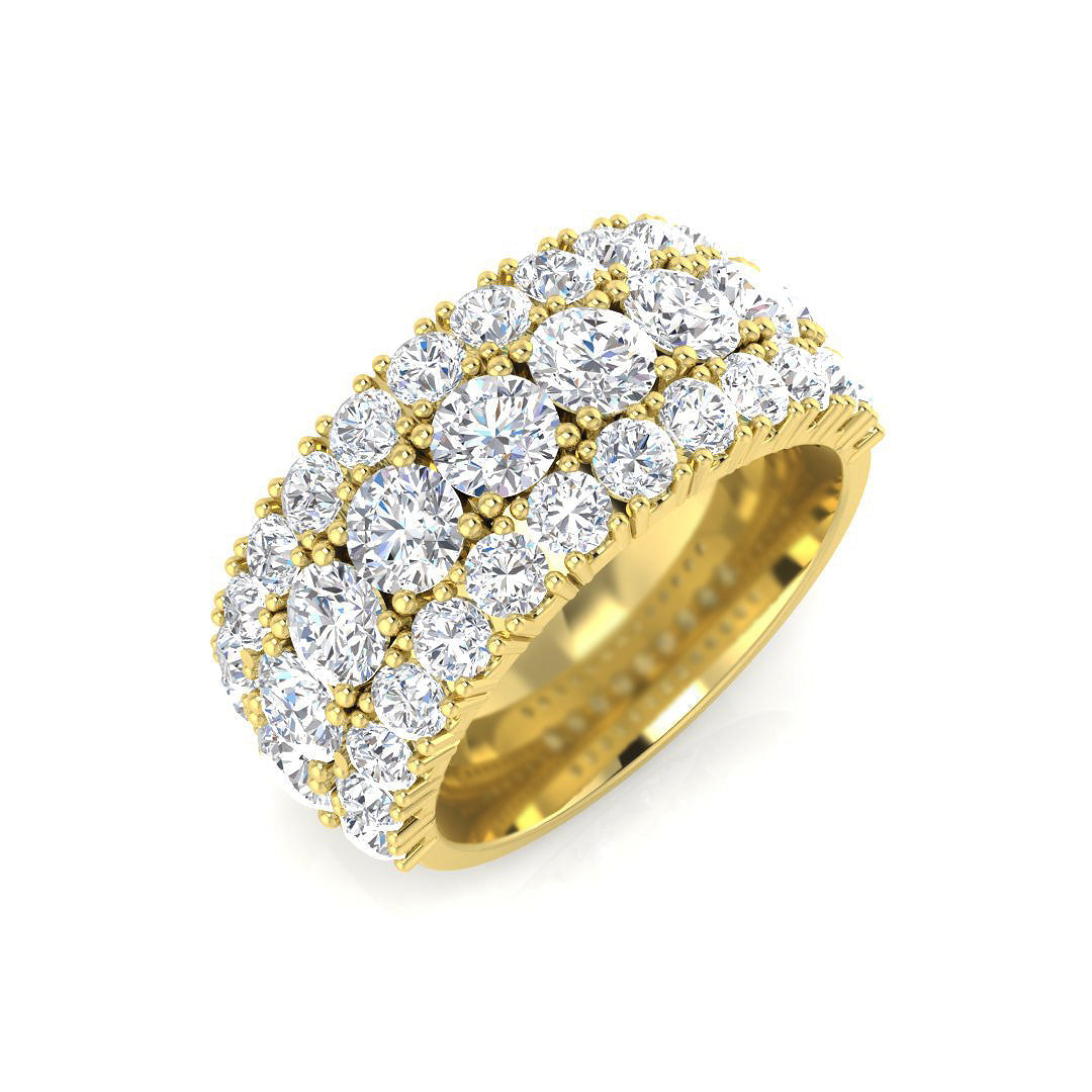 Fancy Diamond Ring 3.76ct – SR3478 – 18k Yellow Gold