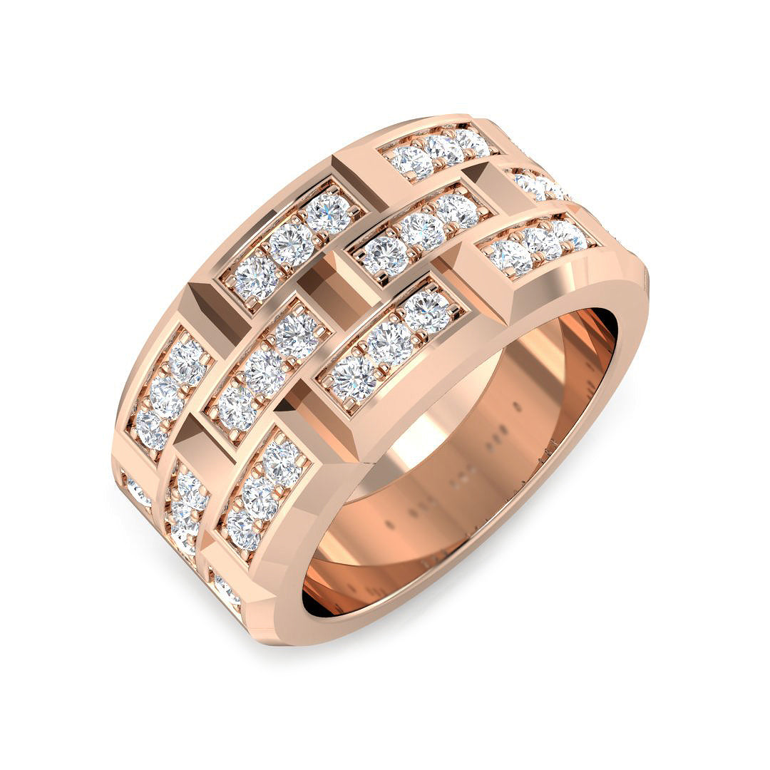 Fancy Diamond Ring 0.72ct – SR3479 – 18k Rose Gold