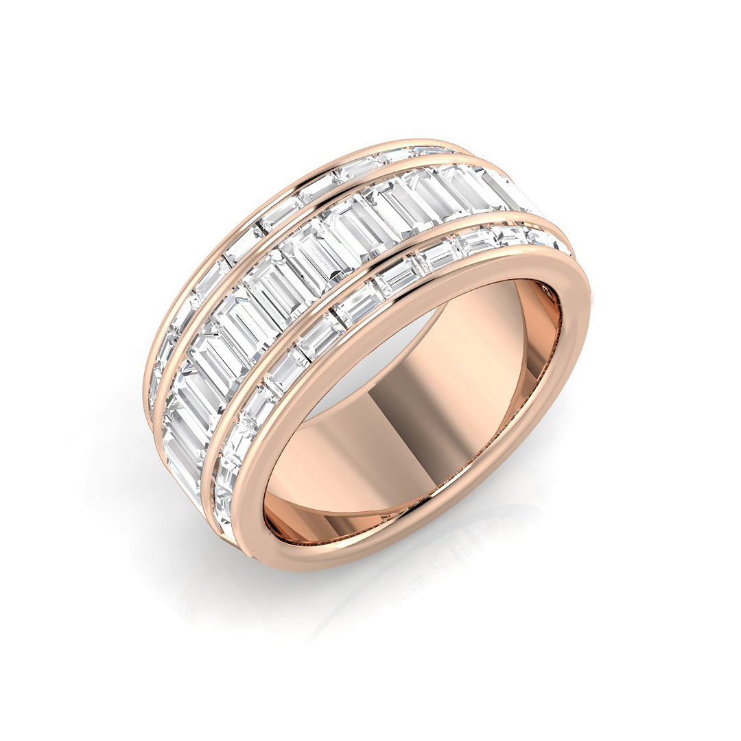 Baguette & Brilliant Diamond Ring 2.05ct – SR3491 – 18k Rose Gold