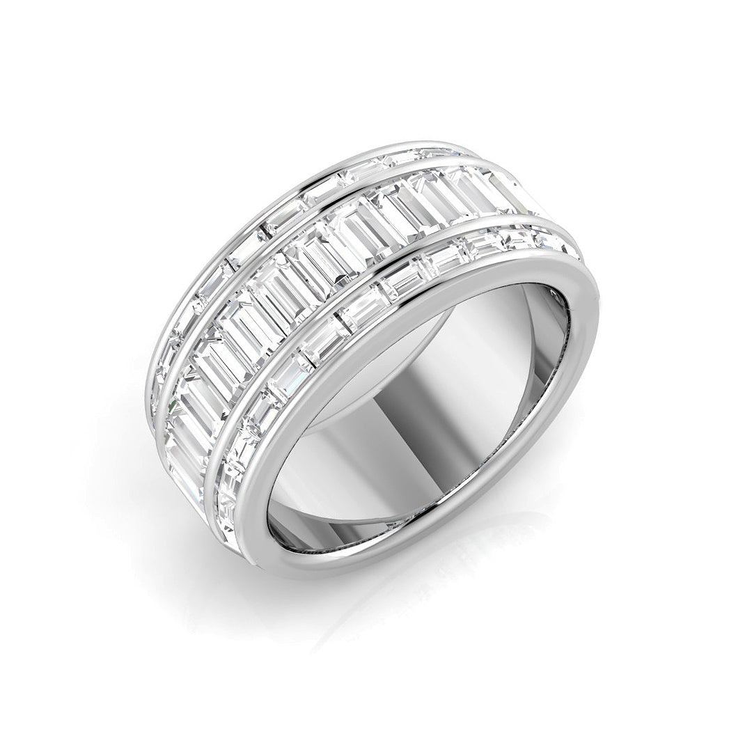 Baguette & Brilliant Diamond Ring 2.05ct – SR3491 – 18k White Gold