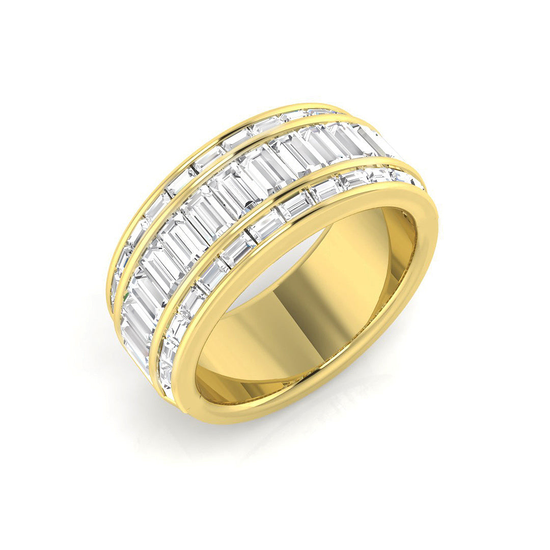 Baguette & Brilliant Diamond Ring 2.05ct – SR3491 – 18k Yellow Gold