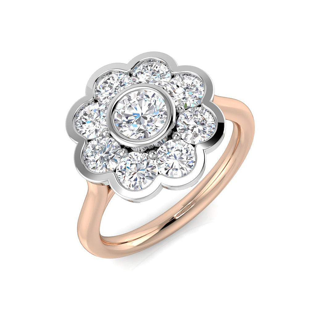 Multi Stone Diamond Ring 1.55ct–1.92ct – SR3492 – 18k Rose Gold