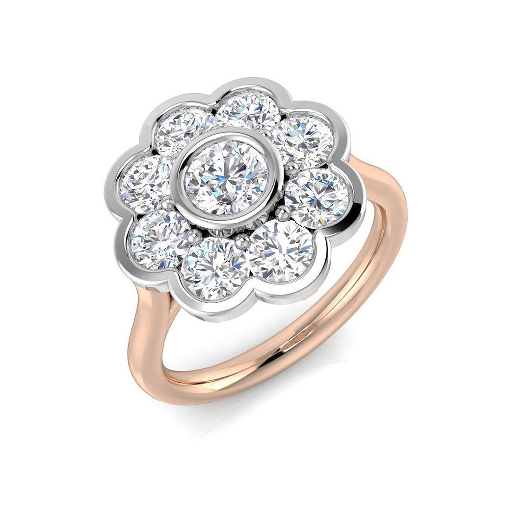 Multi Stone Diamond Ring 1.55ct–1.92ct – SR3492 – 18k Rose Gold