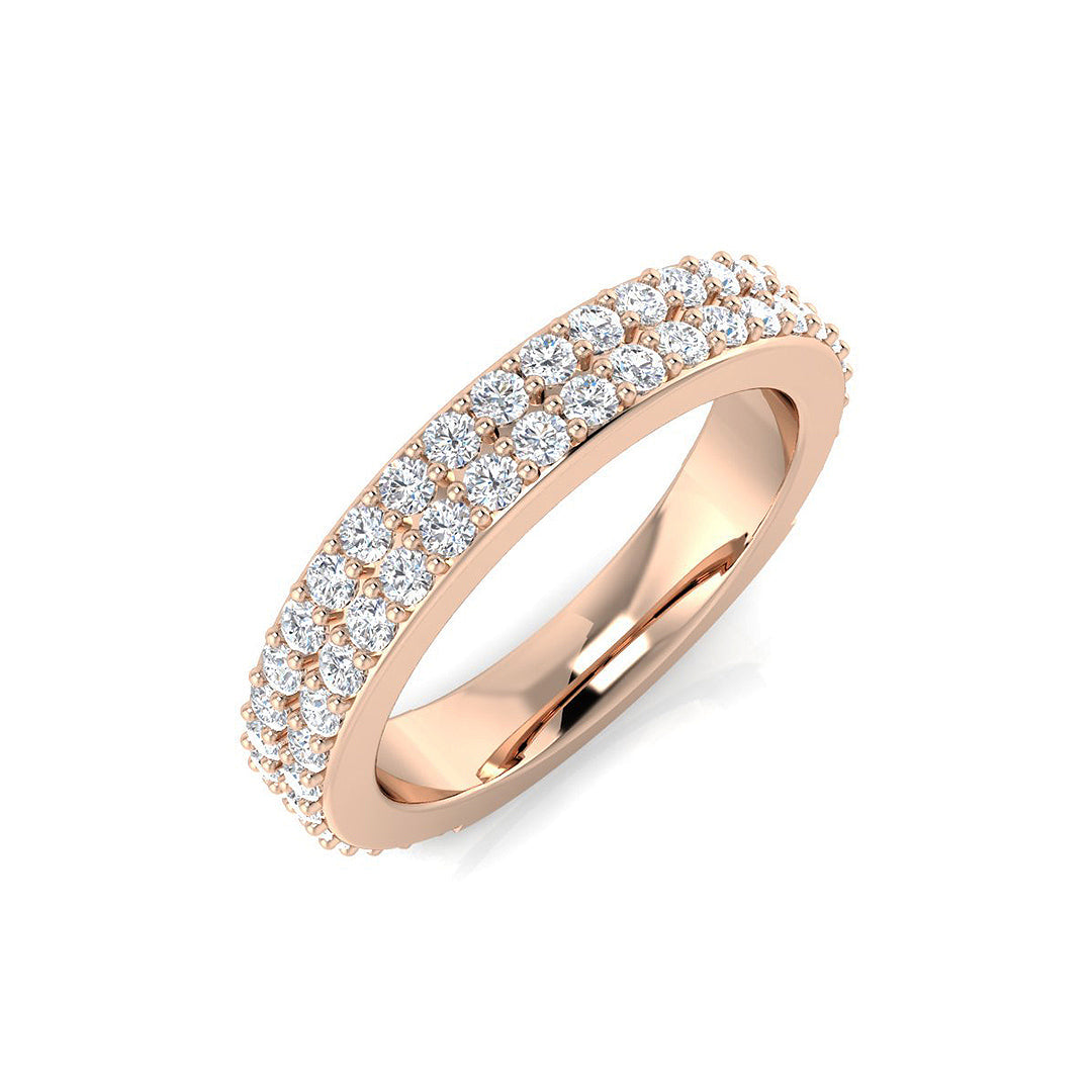 Half Eternity Diamond Ring 0.94ct – SR354A – 18k Rose Gold
