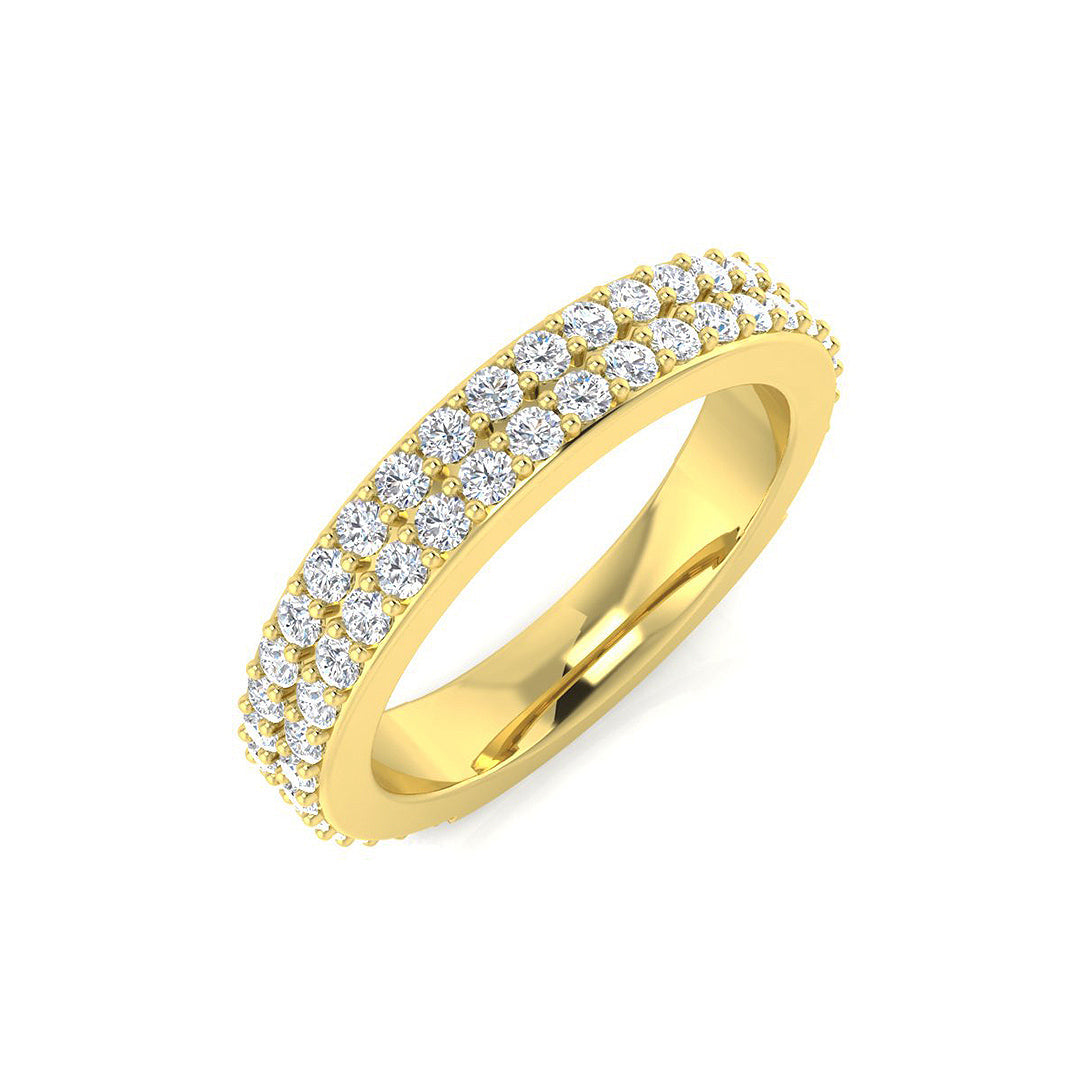Half Eternity Diamond Ring 0.94ct – SR354A – 18k Yellow Gold
