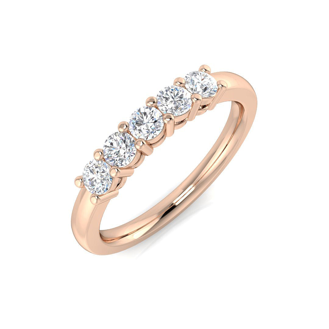 Five Stone Diamond Ring 0.23ct–0.98ct – SR3557 – 18k Rose Gold