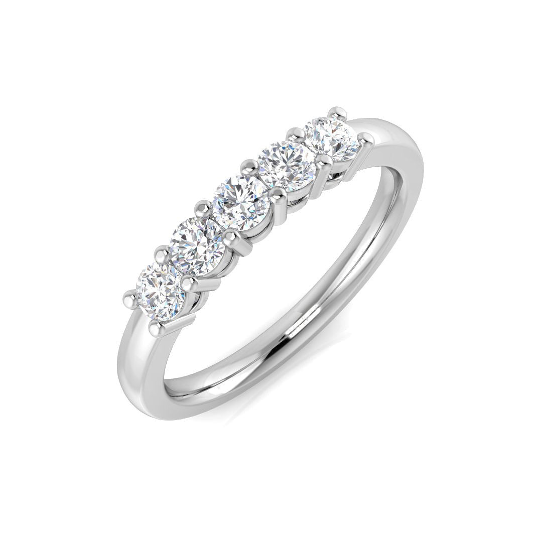 Five Stone Diamond Ring 0.23ct–0.98ct – SR3557 – 18k White Gold